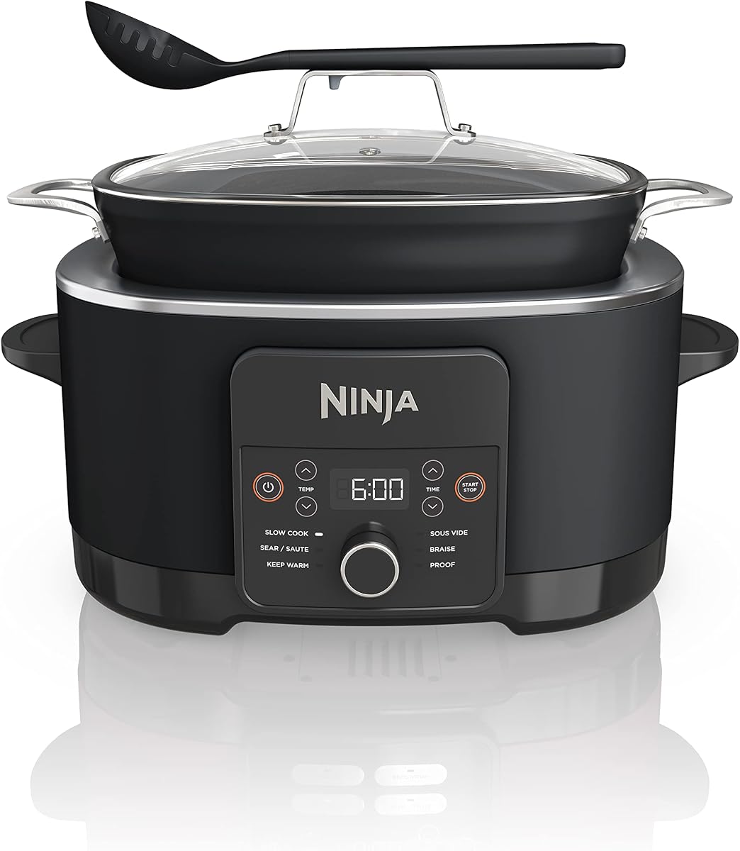 Ninja® 12-in-1 PossibleCooker™ PLUS | 8.5-qt - Sous Vide & Proof Multi-Cooker | Slow Cooker, Dutch Oven & More | Glass Lid & Integrated Spoon |