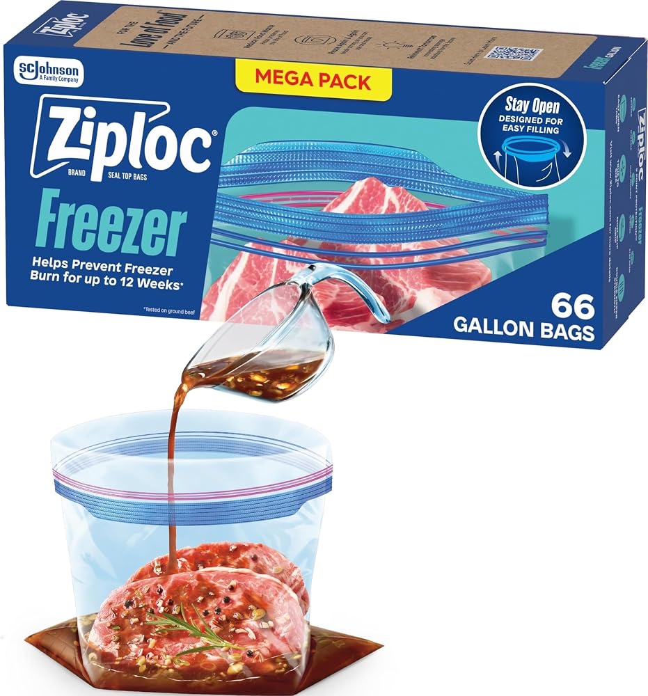 Ziploc Storage Bags, Gallon (75 Count)