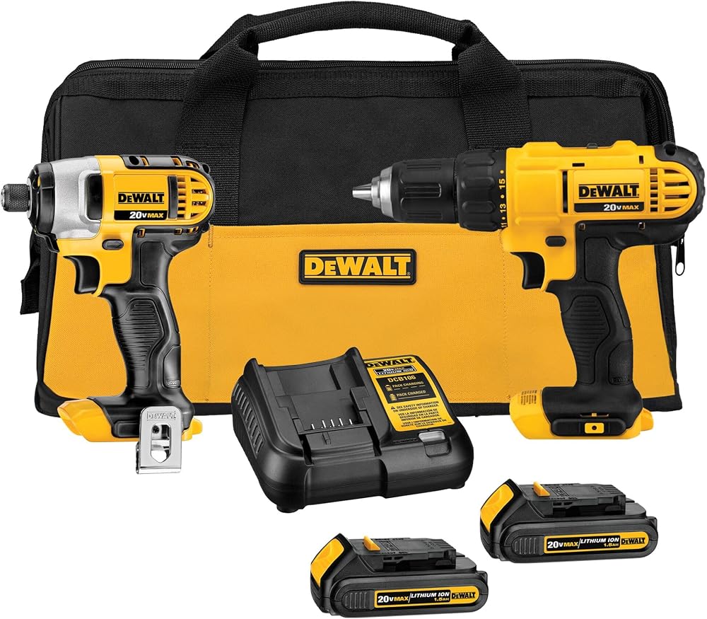 DeWalt 20V MAX Cordless Drill Combo Kit
